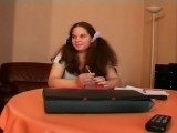 Vidéo porno mobile : Busty schoolgirl fucks with the supervisor and the principal